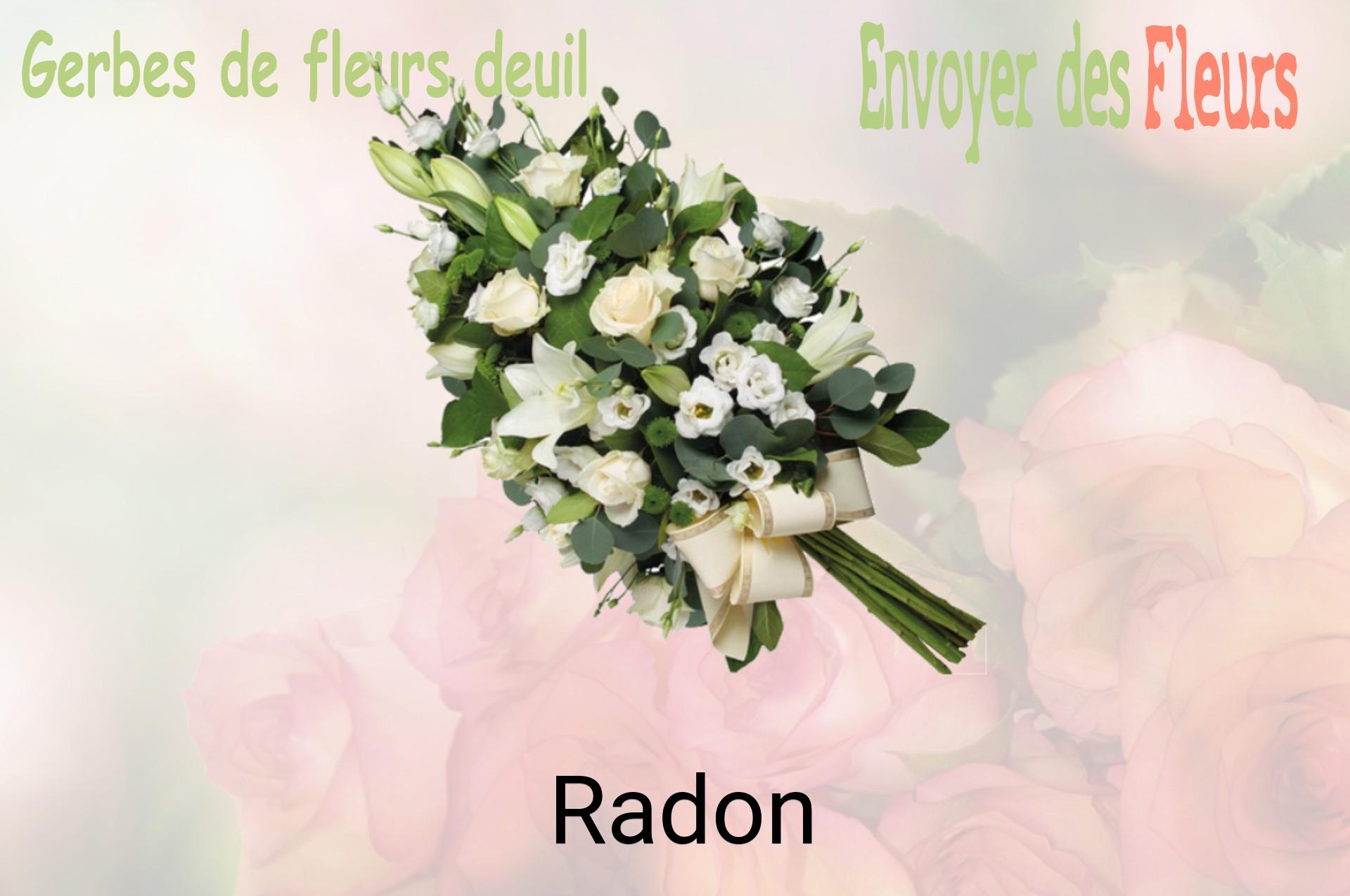 Gerbe de fleurs de deuil livrée à Radon